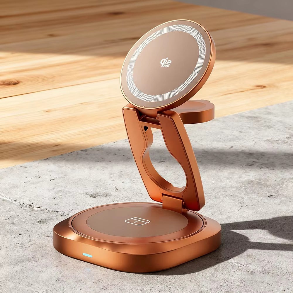Mak Dock foldable wireless charger with adjustable rotation angle
