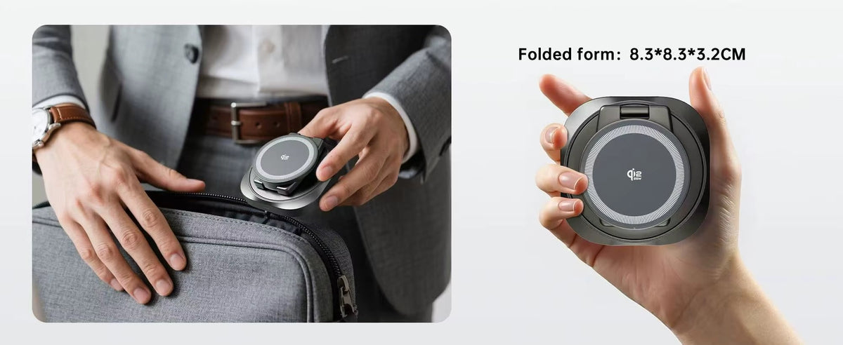 Mak Dock folded wireless charger dimensions for travel